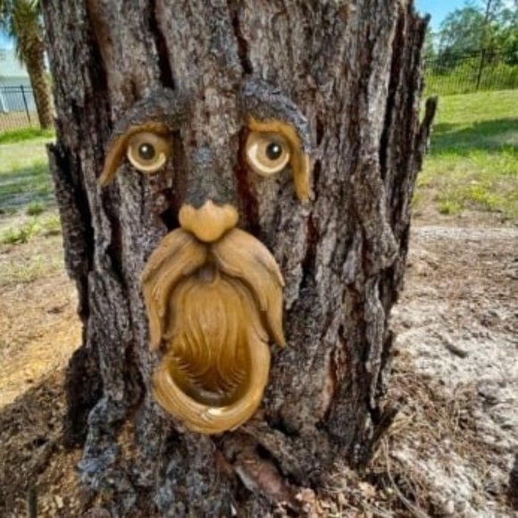 Tree Face, Tree Faces Outdoor, Tree Art, Tree Decorations Outdoor, Tree Faces - Picture 2 of 3